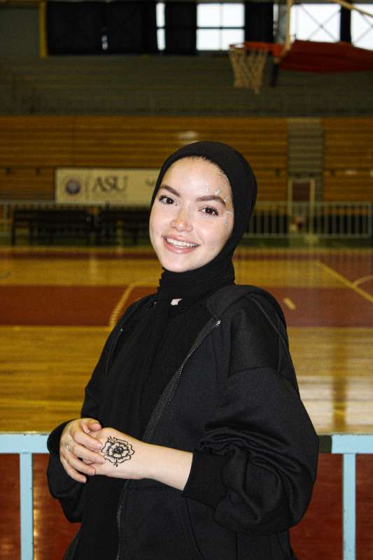 Portrait at a sports hall